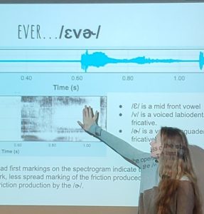 Student presentations on Speech Pathology Observations in schools.
